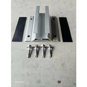 CLEMA ALUMINIU PENTRU TABLA ONDULATA 100 MM CU EPDM + 4 SURUBURI AUTOFORANTE