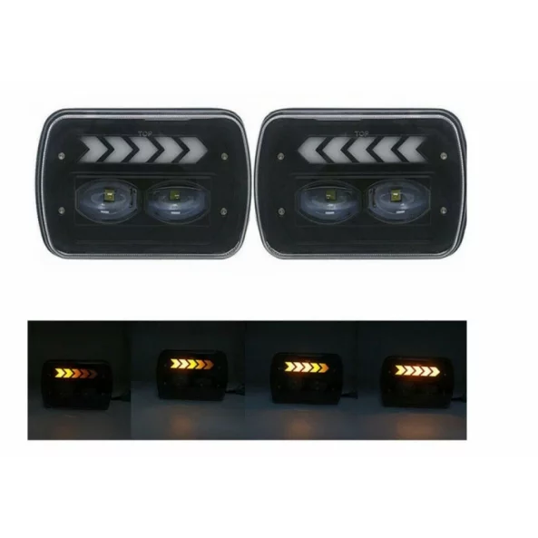 Far auto F.TIP 11-OFF ROAD: 7&quot;/45W / 5X7 (inch)/12V-24V/2700LM/ IP 67 Rezistent la apa, Semnalizare Dinamica