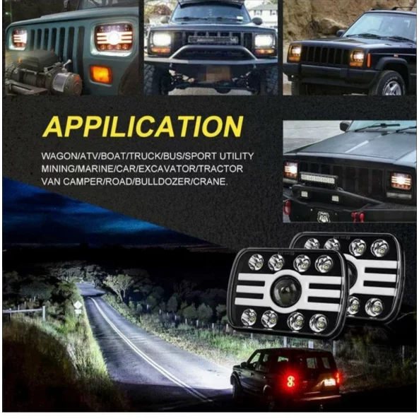 Far auto F.TIP 13-OFF ROAD: 7&quot;/65W / 5X7 (inch)/12V-24V/5000LM/ IP 68 Rezistent la apa