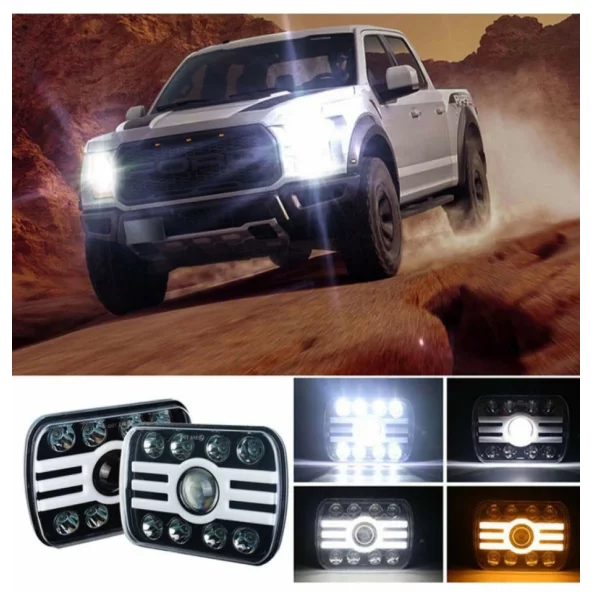 Far auto F.TIP 13-OFF ROAD: 7&quot;/65W / 5X7 (inch)/12V-24V/5000LM/ IP 68 Rezistent la apa