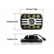 Far auto F.TIP 13-OFF ROAD: 7&quot;/65W / 5X7 (inch)/12V-24V/5000LM/ IP 68 Rezistent la apa