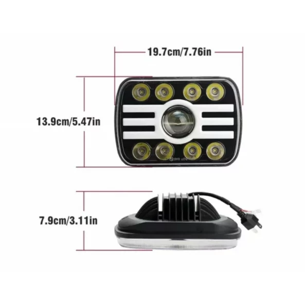 Far auto F.TIP 13-OFF ROAD: 7&quot;/65W / 5X7 (inch)/12V-24V/5000LM/ IP 68 Rezistent la apa