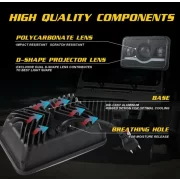 Far auto F.TIP 15-OFF ROAD: 7&quot;/45W / 5X7 (inch)/12V-24V/30.000LM/ IP 68 Rezistent la apa