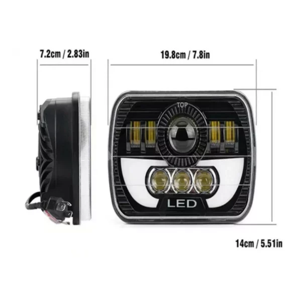 Far auto F.TIP 16-OFF ROAD: 7&quot;/90W / 5X7 (inch)/12V-24V/30.000LM/ IP 68 Rezistent la apa