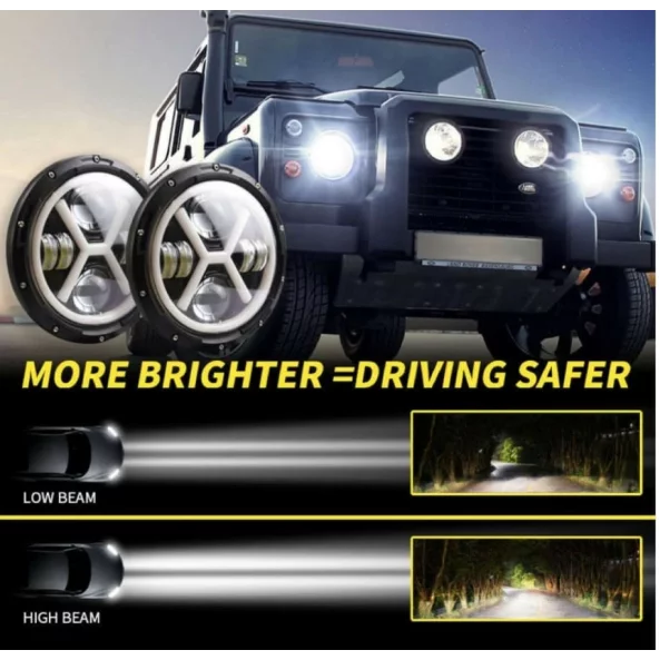 Far auto F.TIP 3-OFF ROAD: 7&quot;/65W / 12V-24V/30.000LM/ IP 67 Rezistent la apa