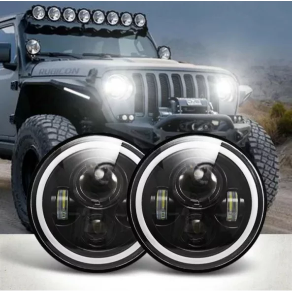 Far auto F.TIP 4-OFF ROAD: 7&quot;/75W / 12V-24V /10.000LM /IP 68 Rezistent la apa