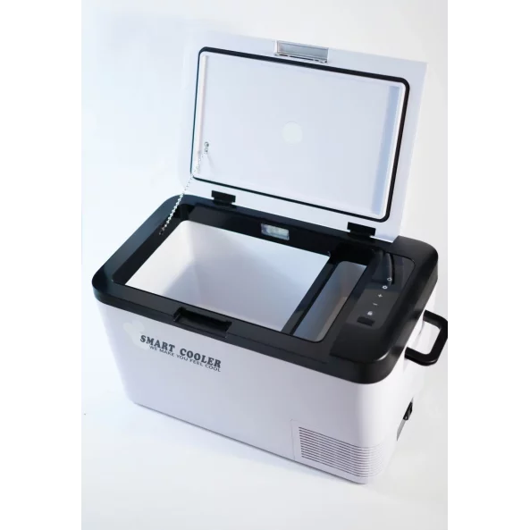 FRIGIDER AUTO CU COMPRESOR SMART COOLER 25L, 12/24/220V, CU DISPLAY LCD SI BLUETOOTH, TRANSFORMATOR 220V INCLUS, TAXA VERDE INCLUSA