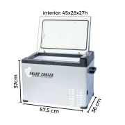 FRIGIDER AUTO CU COMPRESOR SMART COOLER 30L , 12/24/220V, CU DISPLAY LCD SI BLUETOOTH, TRANSFORMATOR 220V INCLUS, TAXA VERDE INCLUSA