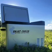 FRIGIDER AUTO CU COMPRESOR SMART COOLER 40L , 12/24/220V, CU DISPLAY LCD SI BLUETOOTH, TRANSFORMATOR 220V INCLUS, TAXA VERDE INCLUSA