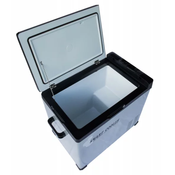 FRIGIDER AUTO CU COMPRESOR SMART COOLER 50L , 12/24/220V, CU DISPLAY LCD SI BLUETOOTH, TRANSFORMATOR 220V INCLUS, TAXA VERDE INCLUSA