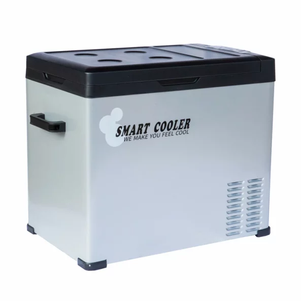 FRIGIDER AUTO CU COMPRESOR SMART COOLER 50L , 12/24/220V, CU DISPLAY LCD SI BLUETOOTH, TRANSFORMATOR 220V INCLUS, TAXA VERDE INCLUSA