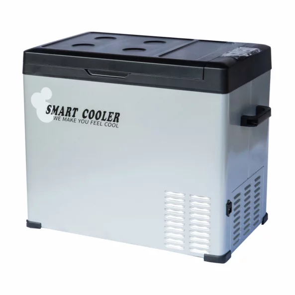 FRIGIDER AUTO CU COMPRESOR SMART COOLER 50L , 12/24/220V, CU DISPLAY LCD SI BLUETOOTH, TRANSFORMATOR 220V INCLUS, TAXA VERDE INCLUSA