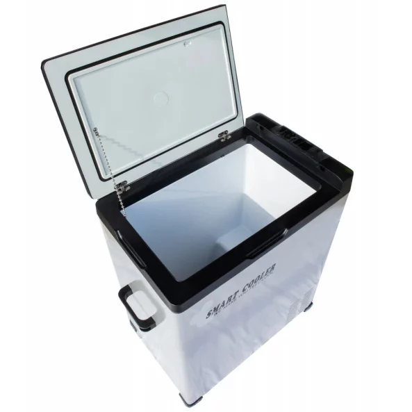 FRIGIDER AUTO CU COMPRESOR SMART COOLER 75L , 12/24/220V, CU DISPLAY LCD SI BLUETOOTH, TRANSFORMATOR 220V INCLUS, TAXA VERDE INCLUSA