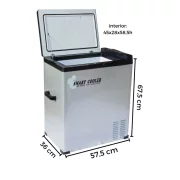 FRIGIDER AUTO CU COMPRESOR SMART COOLER 75L , 12/24/220V, CU DISPLAY LCD SI BLUETOOTH, TRANSFORMATOR 220V INCLUS, TAXA VERDE INCLUSA