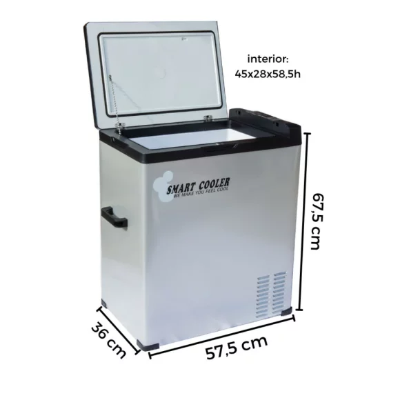 FRIGIDER AUTO CU COMPRESOR SMART COOLER 75L , 12/24/220V, CU DISPLAY LCD SI BLUETOOTH, TRANSFORMATOR 220V INCLUS, TAXA VERDE INCLUSA