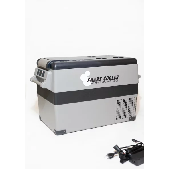 FRIGIDER AUTO CU COMPRESOR SMART COOLER CF45 , 12/24/220V, CU DISPLAY LCD SI BLUETOOTH, TRANSFORMATOR 220V INCLUS, TAXA VERDE INCLUSA