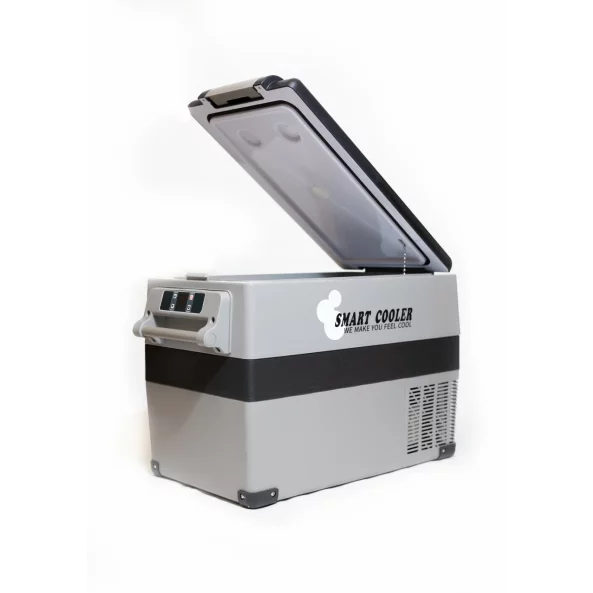 FRIGIDER AUTO CU COMPRESOR SMART COOLER CF45 , 12/24/220V, CU DISPLAY LCD SI BLUETOOTH, TRANSFORMATOR 220V INCLUS, TAXA VERDE INCLUSA