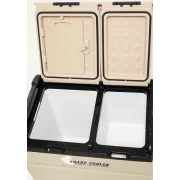 FRIGIDER AUTO CU COMPRESOR SMART COOLER, CU BLUETOOTH SI ZONA DUBLA DE RACIRE, CAPACITATE 55L, TRANSFORMATOR 220V INCLUS, TAXA VERDE INCLUSA