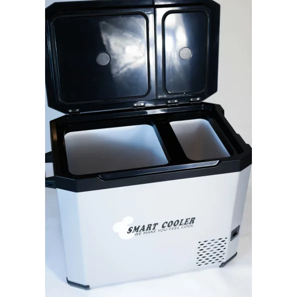 FRIGIDER AUTO CU COMPRESOR SMART COOLER, CU BLUETOOTH, ZONA DUBLA DE RACIRE, CAPACITATE 40.2L, TRANSFORMATOR 220V INCLUS, TAXA VERDE INCLUSA