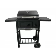 Gratar - TTC18 ,carbune, BBQ smoker 2 in1, grill si afumatoare, termometru, dimensiuni totale 112 X98,5 cm, negru