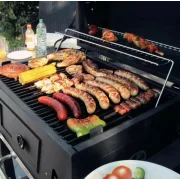 Gratar - TTC18 ,carbune, BBQ smoker 2 in1, grill si afumatoare, termometru, dimensiuni totale 112 X98,5 cm, negru