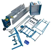Lift de acoperis scara cu troliu 19m + carucior de transport pentru panouri fotovoltaice + carucior de transport marfa