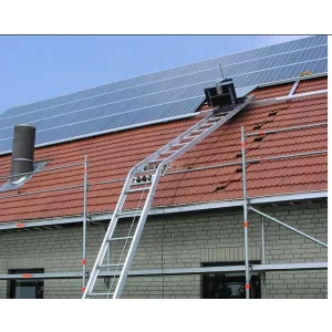 Lift de acoperis scara cu troliu 19m + carucior de transport pentru panouri fotovoltaice + carucior de transport marfa