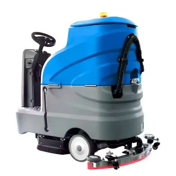 Masina de spalat pardoseli cu om la bord