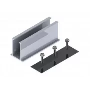 MINI-SINA 400 MM INALTIME 35 MM CU BANDA DE PROTECTIE DE CAUCIUC SI 4 SURUBURI AUTOFORANTE 6,3*25