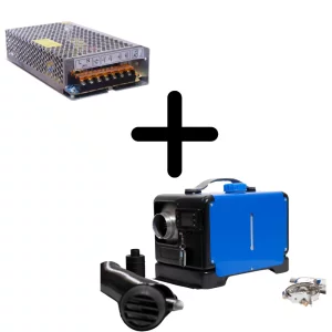 PACHET SIROCOU PORTABIL PATRAT ALBASTRU 12/24V + TRANSFORMATOR 220 15AH, TAXA VERDE INCLUSA