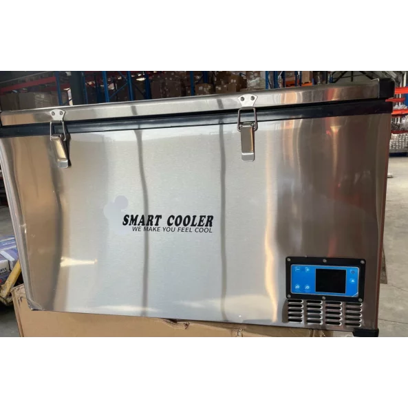 PRODUS RESIGILAT! FRIGIDER AUTO CU COMPRESOR SMART COOLER 110L , 12/24/220V, CU DISPLAY LCD SI BLUETOOTH