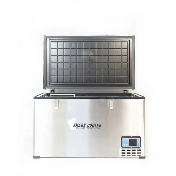 PRODUS RESIGILAT! FRIGIDER AUTO CU COMPRESOR SMART COOLER 110L , 12/24/220V, CU DISPLAY LCD SI BLUETOOTH