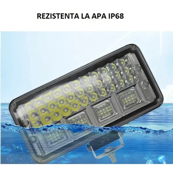 Proiector LED auto P.TIP 19-OFF ROAD: 9&quot;(228mm)/171W /12V-24V/6.000 LM/ IP 68 Rezistent la apa