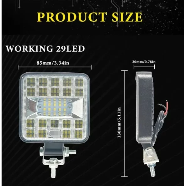 Proiector LED auto P.TIP 32-OFF ROAD: 4&quot;/87W /12V-24V/IP 67 Rezistent la apa