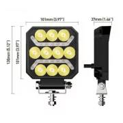 Proiector LED auto P.TIP 39-OFF ROAD: 4&quot;/28W /12V-24V/3000 LM/ IP 67 Rezistent la apa