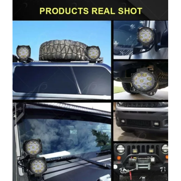 Proiector LED auto P.TIP 7-OFF ROAD: 4&quot;(110mm)/27W /12V-24V/4.000 LM/ IP 68 Rezistent la apa