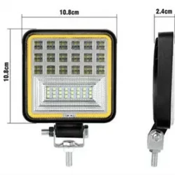Proiector LED auto P.TIP 8-OFF ROAD: 4&quot;/126W /12V-24V/12.000 LM/ IP 68 Rezistent la apa