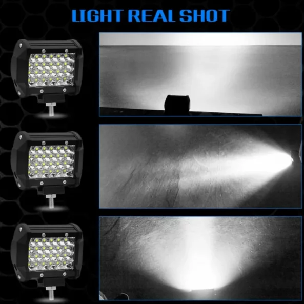 Proiector LED auto P.TIP 9-OFF ROAD: 4&quot;/72W /12V-24V/7.200 LM/ IP 68 Rezistent la apa