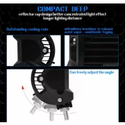 Proiector LED auto P.TIP 9-OFF ROAD: 4&quot;/72W /12V-24V/7.200 LM/ IP 68 Rezistent la apa