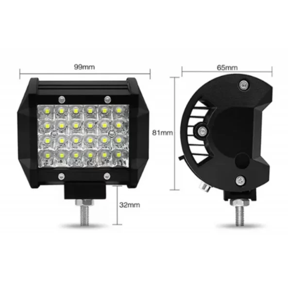 Proiector LED auto P.TIP 9-OFF ROAD: 4&quot;/72W /12V-24V/7.200 LM/ IP 68 Rezistent la apa