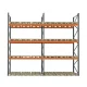 Raft pentru depozitare paleti 5670mm x Adancime 1100mm x Inaltime 4500mm, 3300kg/nivel/24europaleti