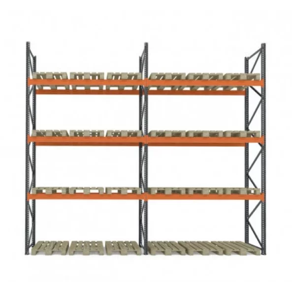 Raft pentru depozitare paleti 5670mm x Adancime 1100mm x Inaltime 5000mm, 3300kg/nivel/24europaleti