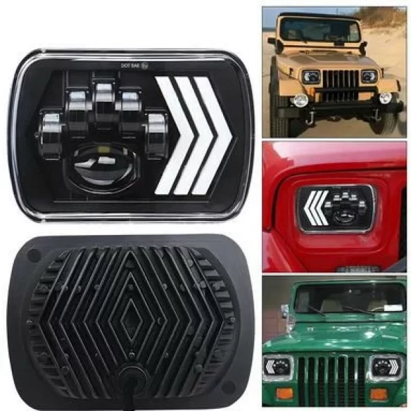 SET Faruri auto P.TIP 29-OFF ROAD: 7&quot;/90W / 5X7 (inch)/12V-24V/5.000LM/ IP 67 Rezistent la apa