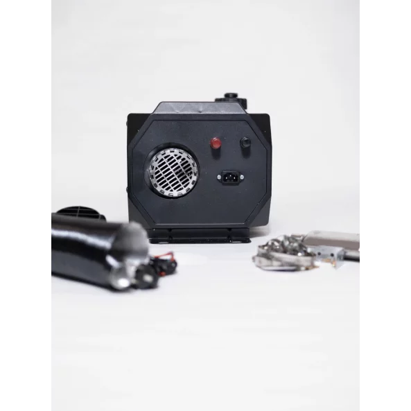 SIROCOU PORTABIL PATRAT PREMIUM ALB SMART HEATER, PUTERE 8 KW, 12V,24V SI 220V, TRANSFORMATOR INTEGRAT, CARCASA DIN ALUMINIU SI BUJIE JAPONEZA KYOCERA, TAXA VERDE INCLUSA