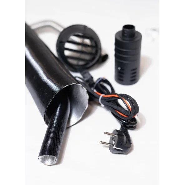 SIROCOU PORTABIL PATRAT PREMIUM ALB SMART HEATER, PUTERE 8 KW, 12V,24V SI 220V, TRANSFORMATOR INTEGRAT, CARCASA DIN ALUMINIU SI BUJIE JAPONEZA KYOCERA, TAXA VERDE INCLUSA