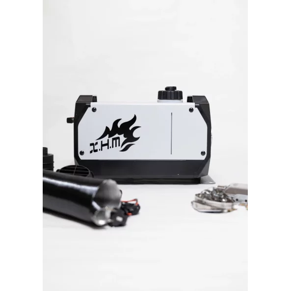 SIROCOU PORTABIL PATRAT PREMIUM ALB SMART HEATER, PUTERE 8 KW, 12V,24V SI 220V, TRANSFORMATOR INTEGRAT, CARCASA DIN ALUMINIU SI BUJIE JAPONEZA KYOCERA, TAXA VERDE INCLUSA