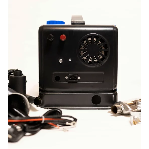 SIROCOU PORTABIL PATRAT PREMIUM ALBASTRU SMART HEATER, PUTERE 8 KW, 12V,24V SI 220V, TRANSFORMATOR INTEGRAT, CARCASA DIN ALUMINIU SI BUJIE JAPONEZA KYOCERA, TAXA VERDE INCLUSA