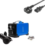 SIROCOU PORTABIL PATRAT PREMIUM ALBASTRU SMART HEATER, PUTERE 8 KW, 12V,24V SI 220V, TRANSFORMATOR INTEGRAT, CARCASA DIN ALUMINIU SI BUJIE JAPONEZA KYOCERA, TAXA VERDE INCLUSA
