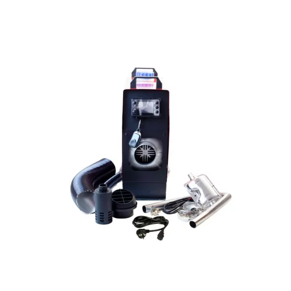 SIROCOU PORTABIL PREMIUM SMART HEATER, PUTERE 8 KW, 12V,24V SI 220V, TRANSFORMATOR INTEGRAT, CARCASA DIN ALUMINIU SI BUJIE JAPONEZA KYOCERA,TAXA VERDE INCLUSA