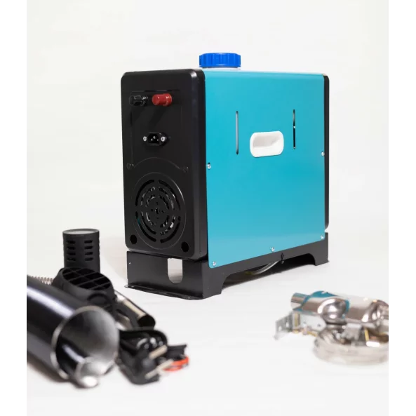 SIROCOU PORTABIL PREMIUM VERDE SMART HEATER, PUTERE 8 KW, 12V,24V SI 220V, TRANSFORMATOR INTEGRAT, CARCASA DIN ALUMINIU SI BUJIE JAPONEZA KYOCERA, TAXA VERDE INCLUSA